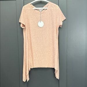Elegant Peach Short Sleeve Top